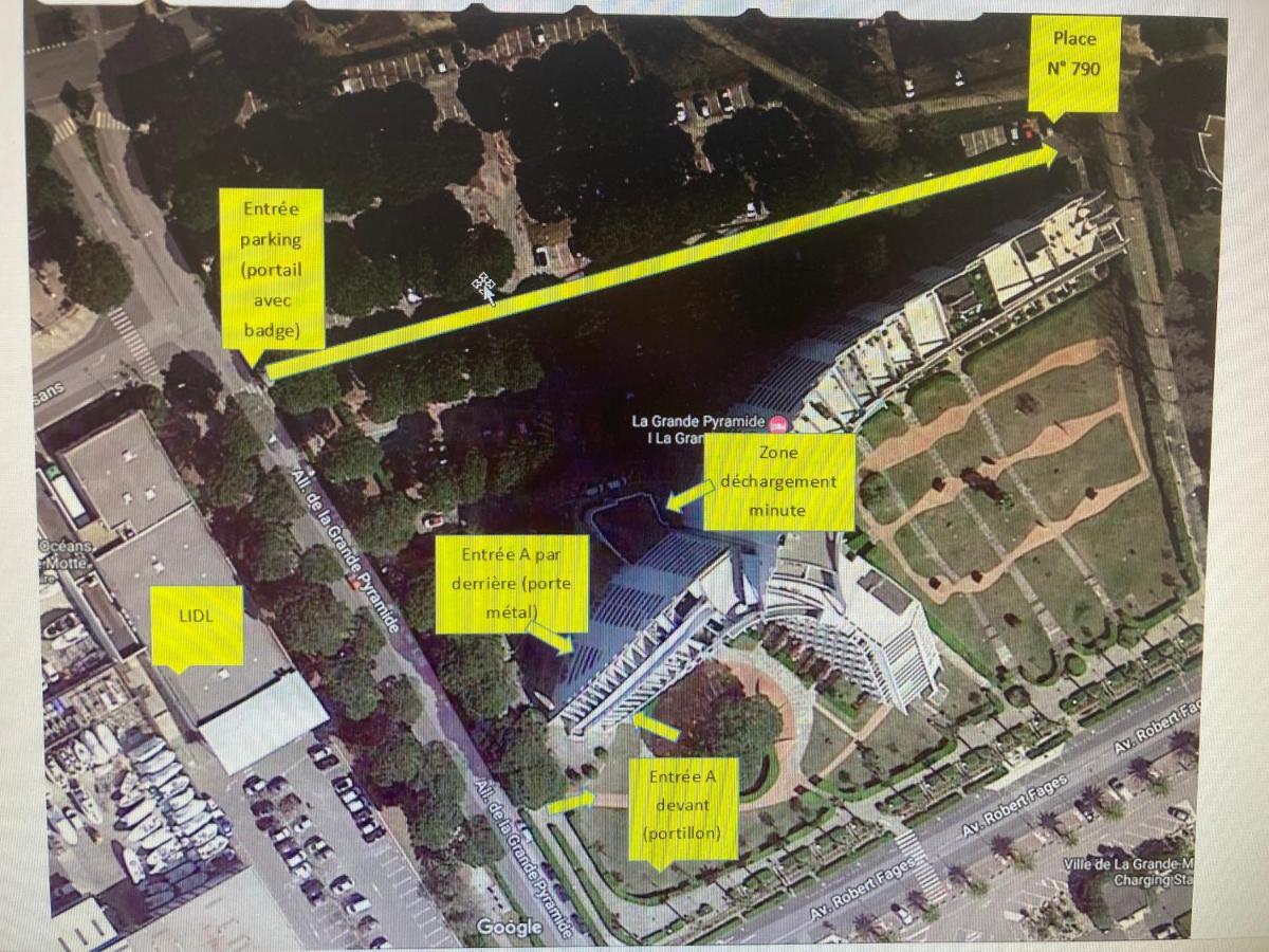 Reve Bleu Residence La Grande Pyramide Vue Port Hyper Centre Wifi Parking Prive Gratuit La Grande-Motte Exterior foto